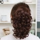 thumbnail image 4 of Peluca de cola de caballo rizada artificial para mujer - Seda de alta temperatura, natural e invisible, añade volumen y longitud, versátil y de bajo mantenimiento (castaño oscuro, castaño claro, negro, 4 of 5