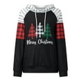 thumbnail image 4 of OKBOP Womens Thermal Tops, Long Sleeve Casual Shirts Pullover Christmas Print Hooded Sweatshirts Peasant Blouses for Women Pumpkin Sweatshirt for Women, 4 of 8