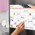 thumbnail image 4 of Dry Erase Fridge Magnetic Calendar - White Board Magnetic Calendar for Refrigerator Wall Home Kitchen Decor, Grocery List Magnet Pad, 4 of 5
