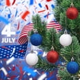 thumbnail image 5 of SHJHENG 24Pcs Patriotic Christmas Ball Ornaments, Red White Blue Glitter Hanging Balls for 4th of July, Memorial Day Decor, 5 of 7