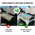 thumbnail image 4 of Golf Cart Seat Covers for 2 Seater, Beach Slippers Soft Microfiber Cart Seat Towel Blanket, Blue Summer Ocean Coastal Shell Absorbent Breathable Non Slip Bench Seats Protector for Golf Course 51"x31", 4 of 9