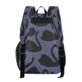 thumbnail image 3 of Large Clear PVC Backpack Heavy Duty See Through Backpack for Adults Work Travel, Black Swan Lake Printed 12L, 3 of 8