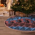 thumbnail image 5 of Fotbe Vintage Corn Pattern in Red Blue Pattern Christmas Tree Skirt, Tree Skirts Plush Christmas Decorations, Christmas Tree Skirts Xmas Decorations Holiday Party Decor-30", 5 of 6