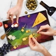 thumbnail image 4 of Abstract Cutting Board, Colorful Geometric Shapes Triangular Polygons Creative Surreal Print, Decorative Tempered Glass Cutting and Serving Board, Large Size, Multicolor, by Ambesonne, 4 of 5