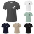 thumbnail image 4 of Men's Tshirts Vacation Beach Style Coconut Tree Print T Shirt Short Sleeved Crewneck Hawaii Tshirts Spring Summer Tee Shirt Tops, 4 of 5