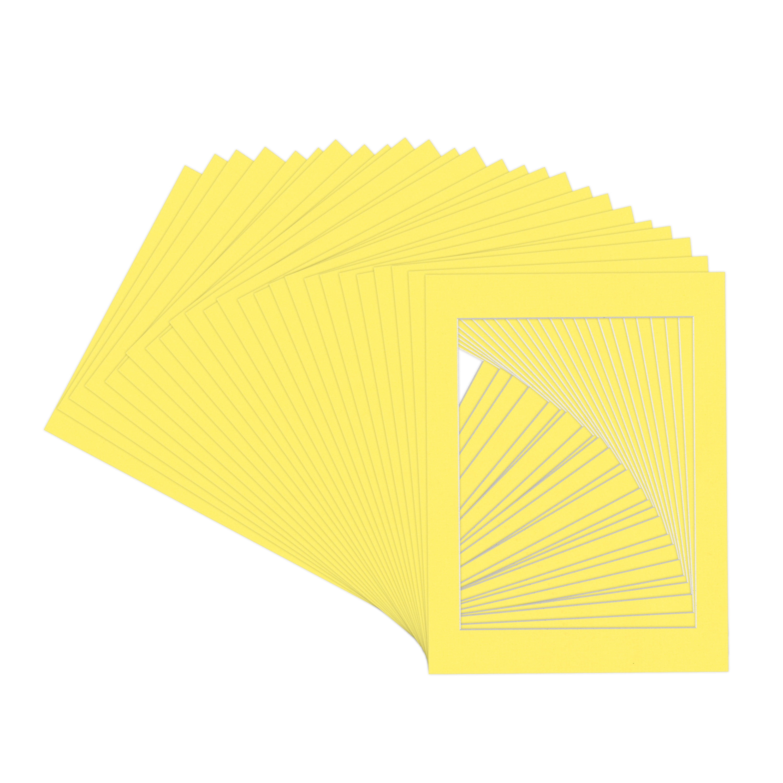 Yellow Picture Frame Mat for 18x24 Frames - Fits 15x22 Photos - 25 Mats