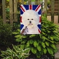 thumbnail image 2 of Bichon Frise with English Union Jack British Flag Garden Flag, 2 of 2