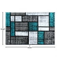 thumbnail image 4 of Flash Furniture Raven Rectangular Contemporary Grey, Turquoise Area Rug, 2' x 3', 4 of 5