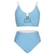 thumbnail image 3 of Conjunto de Bikini de Cintura Súper Alta para Mujeres con Cuello en V con Textura Ruched 2025 Traje de Baño de Playa de Verano, 3 of 7