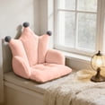 thumbnail image 4 of Crown-Shaped Plush Office Chair Cushion with Integrated Backrest for Lower Back Support and Comfort, 4 of 6
