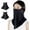2 Pack Black, variant on UV Sun Protection Face Mask with Neck Coverage UPF 50+ Face Shield Breathable Design for Summer Outdoor Activities