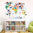 thumbnail image 2 of Pegatinas de pared Mundo Animal Pegatinas de pared Calcomanías murales para dormitorio Sala de estar TV Pared, 2 of 5