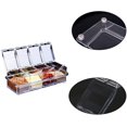 thumbnail image 2 of Caja de condimentos, tarro de almacenamiento, caja de plástico multifuncional transparente para condimentos con tapa, cuchara que puede contener condimentos, 2 of 5