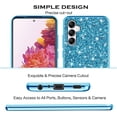 thumbnail image 6 of Compatible with Samsung S24 FE Case Glitter Shockproof, Samsung Galaxy S24 FE Phone Case Bling Sparkly TPU and PC Silicone Shiny Girl Women Thin Protective Cover (Blue), 6 of 14