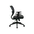 thumbnail image 3 of SPACE Seating Professional AirGrid Dark Back and Padded Black Eco Leather Seat, 2-to-1 Synchro Tilt Control, Adjustable Arms and Tilt Tension with Nylon Base Managers Chair, 3 of 6