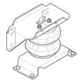 thumbnail image 1 of Fits 2004-2022 Ford F-550 Super Duty Firestone Industrial Helper Spring Kit 2404 Ride-Rite; Air Spring; Frame Mount; 3200 to 5000 Pound Leveling Capacity; Adjustable from 5 to 100 PSI; Rubber, 1 of 5