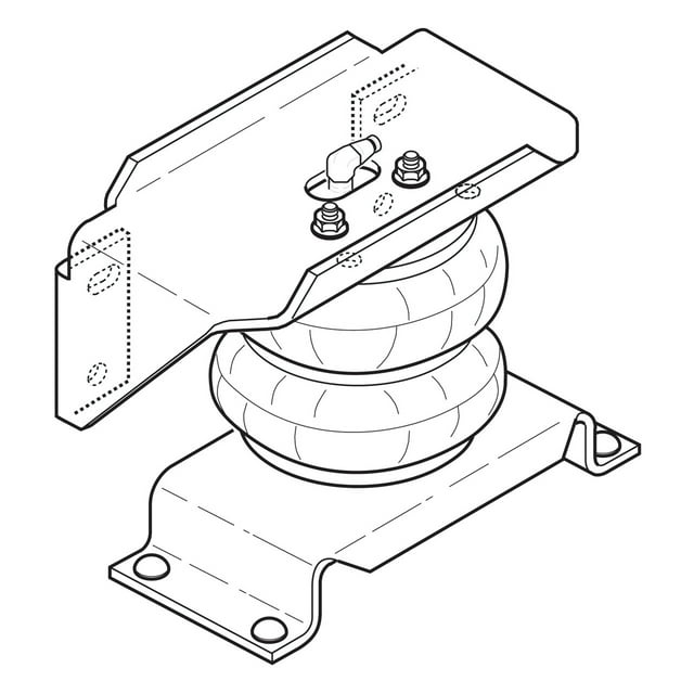 Fits 2004-2022 Ford F-550 Super Duty Firestone Industrial Helper Spring Kit 2404 Ride-Rite; Air Spring; Frame Mount; 3200 to 5000 Pound Leveling Capacity; Adjustable from 5 to 100 PSI; Rubber