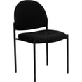 thumbnail image 1 of Silla de recepción lateral apilable de tela negra Flash Furniture BT-515-1-BK-GG, 1 of 2