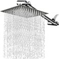 thumbnail image 2 of Cabezal de ducha Cabezal de ducha de lluvia mate de 10 pulgadas Cabezal de ducha de lluvia de alta presión Ahorro de agua JAMW Sencillez, 2 of 5