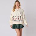 thumbnail image 1 of Sudaderas con capucha de retazos brillantes para mujer, camiseta Vintage Harajuku, ropa de calle delgada de manga larga, ropa de Navidad, Top de otoño e invierno 2024, 1 of 5