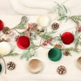 thumbnail image 4 of 3.14" Velvet Christmas Balls, 12PCS 80MM Plastic Christmas Ball Ornaments for Xmas Tree Hanging Decorations, for Holiday Party Valentine's Day Decor, 4 of 6