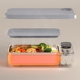 thumbnail image 6 of HJuyYuah Wireless USB Rechargeable Heated Lunch Box, 900ml (30 fl oz) Adjustable Temperature Bento for Office Car Travel, Portable Insulated Food Warmer, 6 of 7