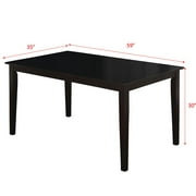 Contemporary Large Dining Table, Black