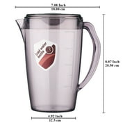 ReaNea 1800ml Plastic Water Pitcher with Lid (Smoke Gray)