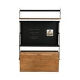 thumbnail image 4 of Kate and Laurel McAllister Floating Magnetic Chalkboard Shelf Desk, Rustic Brown/Black, 4 of 10