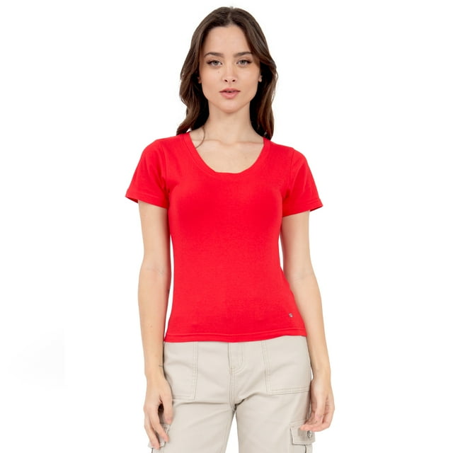 Playera Quarry Slim fit Básica Cuello Redondo Para Mujer