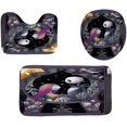 thumbnail image 3 of 4Pcs Halloween Bathroom Set, Skeleton and Zombie Bride Holding Hands Bathroom Set with 12 Hooks，Waterproof, Non-Slip, Halloween Bathroom Decoration, 3 of 8
