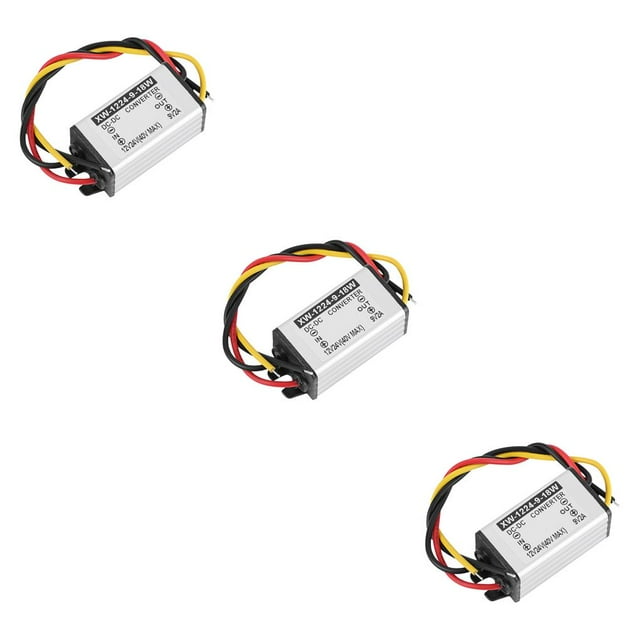 yingyy Convertisseur de Bus CC-CC 1/2/3/5 12V/24V Régulateur de Tension en Aluminium Remplaçant Module d'Alimentation Professionnel 9V 2A 3 Pcs
