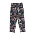 thumbnail image 4 of Naloa Colorful Tropical Leaves Print Women’s Ultra-Soft Comfy Pajama Lounge Pants with Pockets & Drawstring, 4 of 8