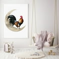 thumbnail image 7 of Hvxrjkn Rooster Moon Metal Wall Decor Unique Rooster Moon Wall Hanging Sign Durable Wall Arts Pendant for Outdoor Indoor Home Wedding Wall Decoration, 7 of 7