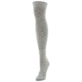 thumbnail image 2 of MeMoi Crochet Mix Over The Knee Socks - Womens - Female, One Size, Purple Heather, 2 of 4