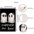 thumbnail image 6 of Halloween Couple Boo Garden Flag Double Sided Vertical 12.5x18 Forever My Boo Cute Ghost Spooky Black and White Halloween Holiday Yard Flag Outdoor Decoration, 6 of 6