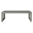 thumbnail image 4 of Modern Contemporary Urban Design Outdoor Patio Balcony Garden Furniture Lounge Coffee Table, Rattan, Wicker, Glass, Grey Gray, 4 of 4