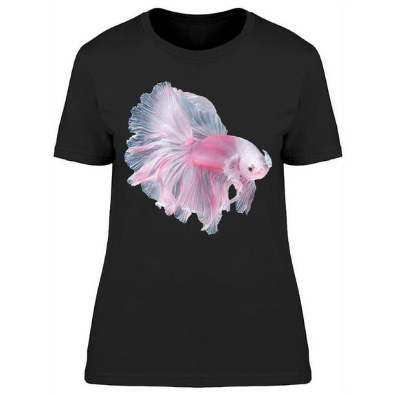 Delicate White/pink Betta Fish T-Shirt Women -Image by Shutterstock, Female x-Large
