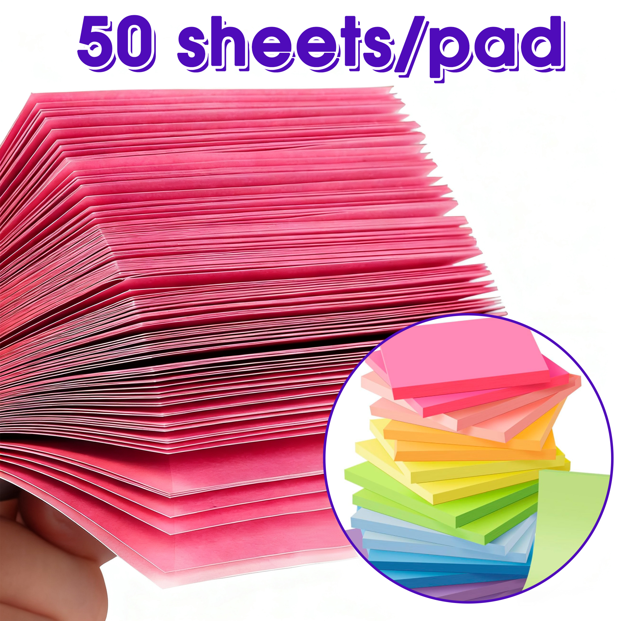 GARITIN Sticky Note Pads 16 Pack, 3" x 3", 800 Sheets photo 4