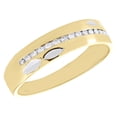 thumbnail image 5 of 10K Yellow Gold Diamond Trio Set Flower Halo Bridal Set + Wedding Band 3/4 Ct., 5 of 7