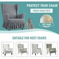 thumbnail image 3 of LKJYER Chair Slipcover, Universal Bubble Wing Chair Slipcovers with Skirt, Living Room High Back Chair Covers Set with Ottoman Cover, Easy Fit Washable Slip Covers for Armchairs, 3 of 6
