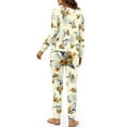 thumbnail image 5 of DISNIMO Womens 2 Piece Pajama Sets Hummingbird Sunflower Print Soft Round Neck Sleepwear with Long Pants Long Sleeve Lounge Set with Pocket, L, 5 of 7