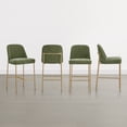 thumbnail image 4 of ReNest 27" Counter Height Bar Stools Set of 4 for Kitchen Island, Upholstered Fabric, Moss Green, 4 of 9