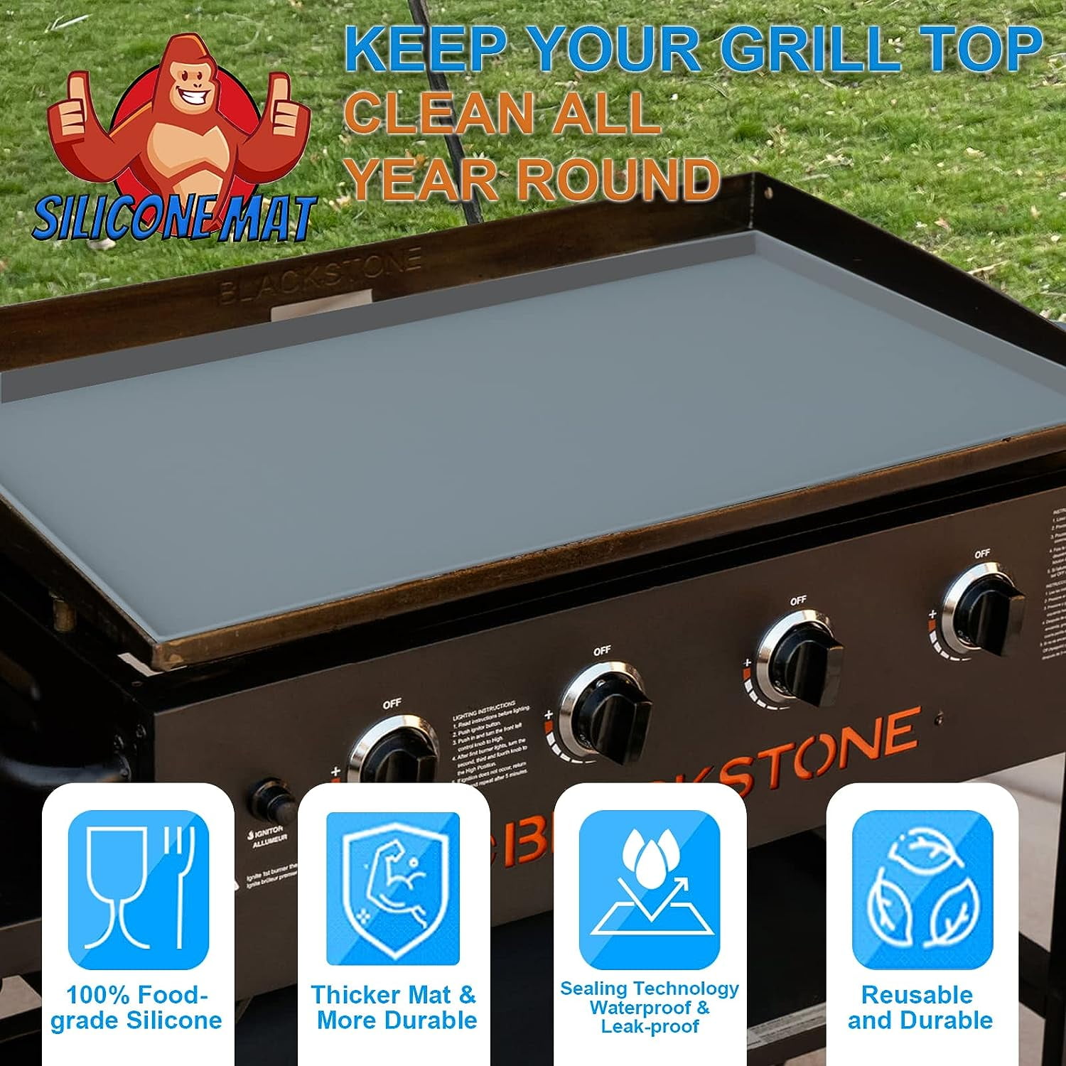 SnS Grills Silicone Baking Mat for Drip 'N Griddle Pans – Grill