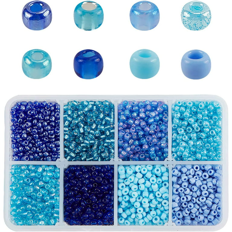 1 Box 2mm Glass Beads Mini Beads Colorful Charms Beads Loose Spacer Beads  For DIY Bracelet Necklace Jewelry Making Accessories