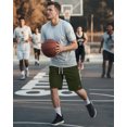 thumbnail image 6 of NY Threads Men's Athletic Shorts Quick Dry Loose-Fit Lightweight Running Workout Gym Shorts with Pockets, XX-Large, Burgundy, 6 of 7
