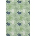 thumbnail image 2 of Addison Rugs Mayfield Washable Coastal Turtles Green Rectangle Rug, 5' x 7'6", 2 of 6