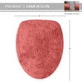 thumbnail image 2 of HOME WEAVERS Waterford Collection Cotton Toilet Lid Cover, 18" x 18", Coral, 2 of 9