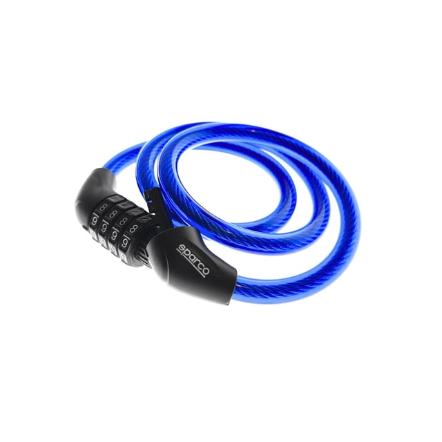Sparco Candado de Combinación SE804BL - Seguridad Portátil para Bicicletas