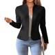 thumbnail image 1 of Chaquetas y abrigos casuales sin capucha de manga larga para mujer, blazers, chaquetas de traje, tops con empalme de encaje, blazer corto, abrigos lisos de manga larga, blusa para mujer, 1 of 9